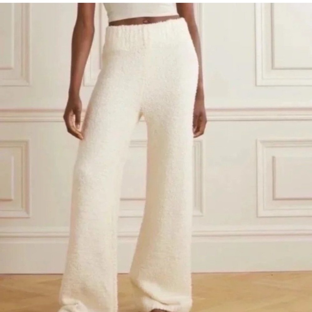SKIMS COZY KNIT FLARE PANT-BONE